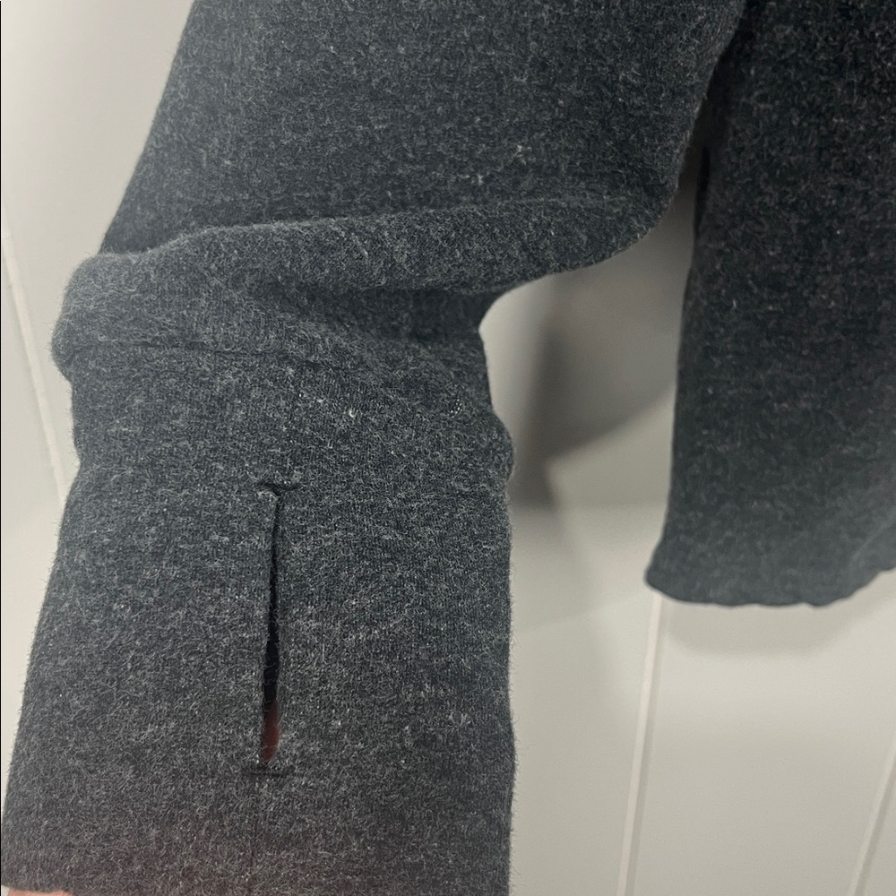 Born Primitive Cowl Neck Sweatshirt M Gray Pullover Kangaroo Pocket Fleece EUC - Picture 5 of 14